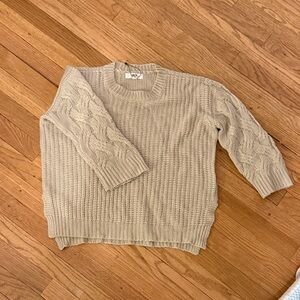Jack by BB Dakota Cozy Cable Knit Sweater - Cream